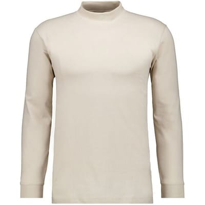 Ragman Long Sleeve Turtle T-Shirt Single Jersey Quality Licht Beige / male