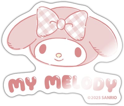 My Melody Portret met tekst Sticker Maat S (max. 10 x 10cm)