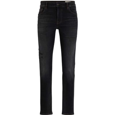 Boss Heren Delaware 5-pocket slim fit jeans (Donkergrijs)