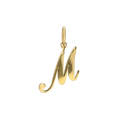 Lucardi Dames Stainless steel goldplated letterhanger voor dames - Hanger - Staal - Goudkleurig