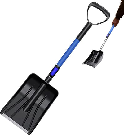 Sneeuwschep - Opritreiniger Tuingereedschap - Winteronderhoud - Telescopisch Verstelbaar - 120 cm Lengte - Zwart