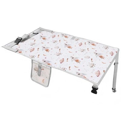 Zitverlenger voor kinderen – 76 x 44,5 cm – Vliegtuigbedje voor baby's – Draagbare zitverlenger – Lichtgewicht & opvouwbaar – Essentieel reisitem voor kinderen – Vliegtuigaccessoire – Blauw auto-ontwerp