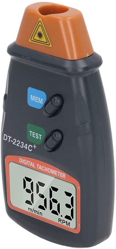 Digitale Toerenteller - RPM Meter - Machine Onderhoud - Contactloze Meting - 2.5-99999 RPM - Grijs