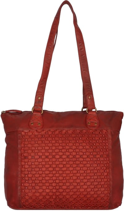 Greenland Nature Femi & Nine Leren Schoudertas 35 cm - Dames - red