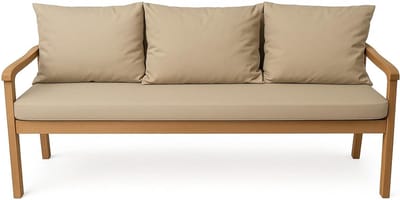 Kussen voor tuinbank - Zitkussen bank - Buiten ontspannen - Weerbestendig materiaal - 150 x 60 cm - Beige