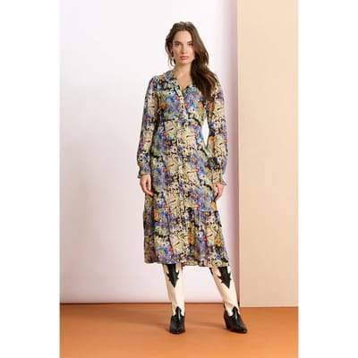 POM Amsterdam Dress - Gleaming Glory Multi Colour Maat: 38 | Blousejurken Outlet | Dames