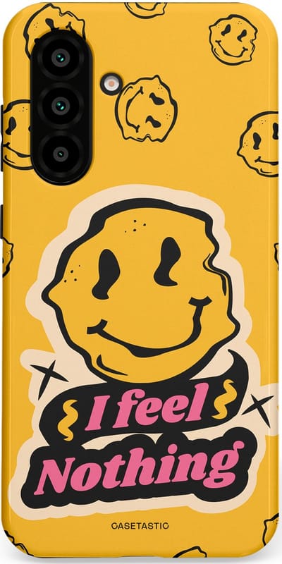 Casetastic hoesje geschikt voor Samsung Galaxy A36 / Samsung Galaxy A56 - Dubbellaagse bescherming - Alles is niks - Fashion Case - Okergeel Zwart Zand