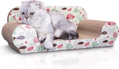 Nobleza Krabbank voor Kat - Krabmeubel Sofa - Kartonnen Krabplank - Met Catnip - 54x26x20 cm