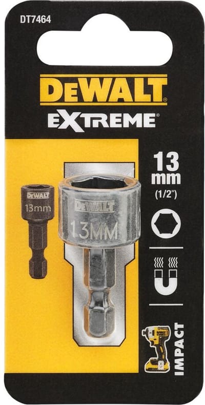 13 mm DEWALT IMPACT MAGNETISCH ZESKANTDOP DT7464