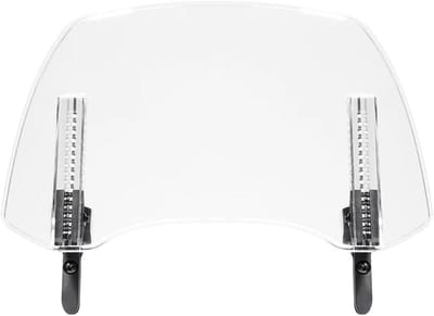 Motorfiets Windscherm Verlenging - Winddeflector Kuip - Comfortabel Rijden - Verstelbare Hoek en Hoogte - 250MM - Helder