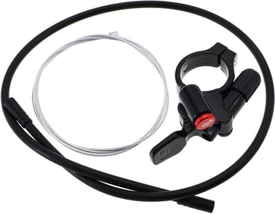 Dailygoods- Hefboom Afstandsbediening Aluminiumlegering - Compatibel met Rockshox/Suntour - Stuur 22,2 mm - Kabellengte 600 mm - Lichtgewicht - Schokbestendig - Fietshendel