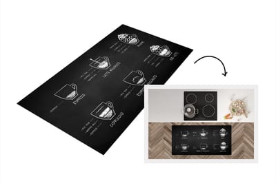 Keukenloper - Loper keuken - Koffie - Keuken - Melk - 120x60 cm - Keukenloper vinyl - Cadeau voor vrouw