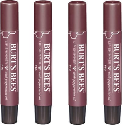 BURT'S BEES - Lip Shimmer Fig - 4 Pak - Voordeelverpakking