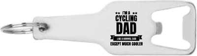 Akyol - ik ben een fietsende vader net als een normale vader alleen veel cooler flesopener - Vader - familie - cadeau - 105 x 25mm