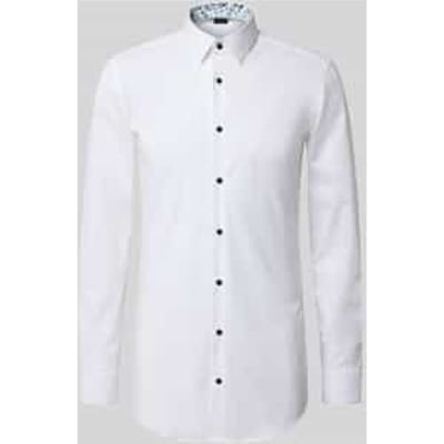 Slim fit zakelijk overhemd met extra lange mouwen, model 'HANK'