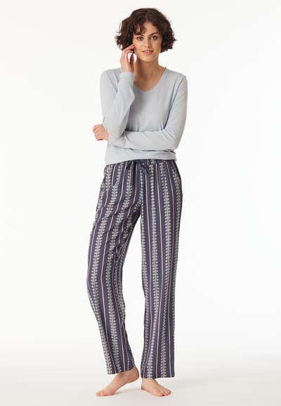 Geweven broek lang strepen meerkleurig - Mix+ Relax 36