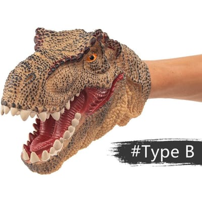Jurassische Dinosaurus Handpoppen - T-Rex & Haai Pluche Speelgoed voor Kinderen Fantasierijk Spel, Ouder-Kind Rollenspel Cadeauset