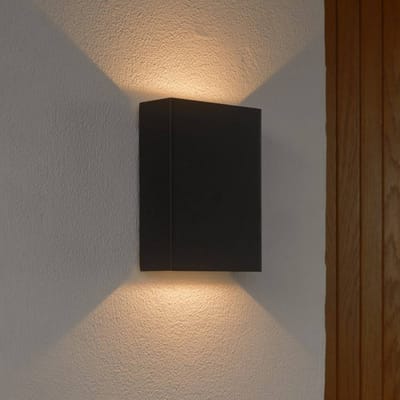 Nordlux LED buiten wandlamp Fold Seaside up/down, 10 x 15 cm, zwart