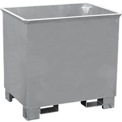 Container voor trajecttreinen type C 30, voor vaste stoffen, 3 hoog stapelbaar, capaciteit 0,3 m³, tot 500 kg, gegalvaniseerd