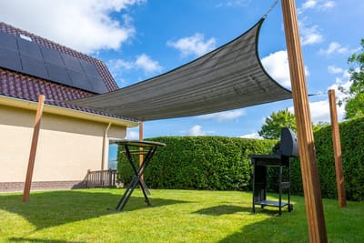 Wovar Schaduwdoek Rechthoek 300 x 400 cm | 320gr/m2 | Antraciet | Per Stuk | Schaduwdoeken rechthoekig | Premium Schaduwdoeken