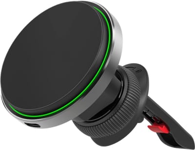 Magnetische Telefoonhouders Auto met Qi Draadloze Oplader Auto - 15W Autolader - Metalen Ring - Autohouder - Ventilatierooster - Telefoonhouder - GSM Houder - Geschikt voor iPhone 16,15,14,13,12