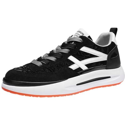 Heren Zomer Nieuwe Papa Schoenen Dikke Zool Verhoogd Herenschoenen Outdoor Antislip Wandelschoenen Casual Alles-Match Herenschoenen 42 zwart