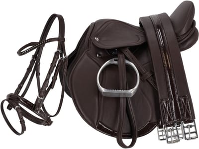 QHP - Complete zadel set Melbourne - Bruin