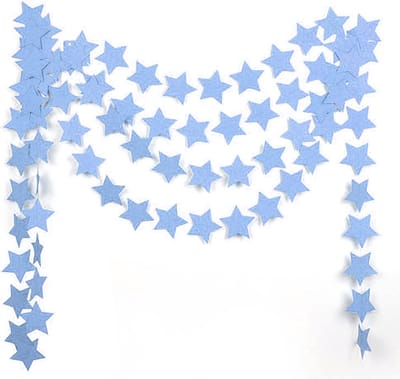 Sterren Slinger Blauw Sterretjes Gender reveal Versiering Feestversiering Babyshower Geboorte Decoratie Ster - 4 Meter