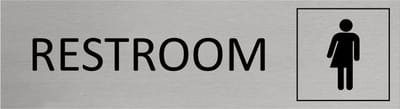 CombiCraft Aluminium deurbordje Toilet met genderneutraal icoon 165x45mm met tape - per stuk