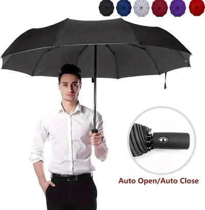 Bovista Moderne Golf Paraplu - Stormparaplu - Opvouwbaar - Windproof - Stormproef - UV Bescherming - Umbrella - Draagbaar - Grijs