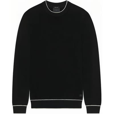 Lyle & Scott Black Eagle Texture Knit Crew Neck Jet Black Taglia: XS | Maglioni a maglia Outlet | Uomo | Nero