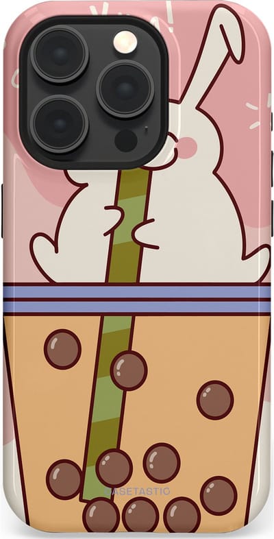 Casetastic Hoesje Geschikt voor Apple iPhone 15 Pro Magsafe - Stijlvolle Beschermende Duo-layer Case - Bubble Tea Genot