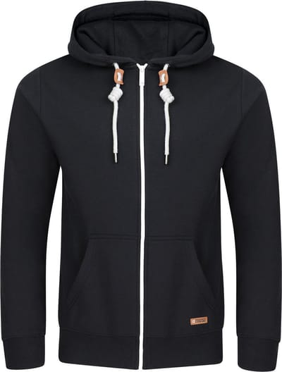 riverso Heren Sweatjack RIVThilo regular fit Zwart S Volwassenen Hoodiejacket - Sweatvest