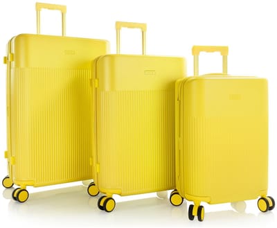 Heys HiLite 4 wielen Kofferset 3-delig met uitbreidingsplooi - Harde bagage - TSA slot - sunburst yellow
