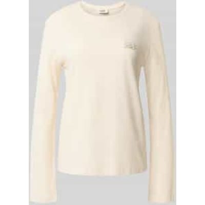 Regular fit shirt met lange mouwen met labelstitching