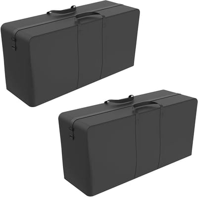 Opbergtas Tuinkussens - Kussenhoes Tuinmeubels - Buiten Spullen Opbergen - Grote Inhoud - 121 x 39 x 55 cm - Zwart