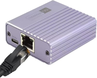 Netwerk Splitter - Ethernet Splitter - Netwerkpoorten Uitbreiden - 1-naar-4 Aansluitingen - 14 x 8 x 3 cm - Paars