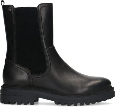 No Stress - Dames - Zwarte leren chelsea boots - Maat 37