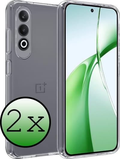 Hoesje 2 Stuks - Geschikt voor OnePlus Nord CE4 - Sterk & Shockproof - Case Siliconen - Back Cover - Telefoon Hoes - Transparant