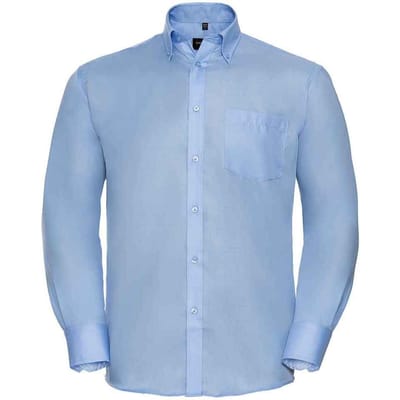 Russell Collection Heren Ultimate Formeel Overhemd Met Lange Mouwen (Heldere lucht)