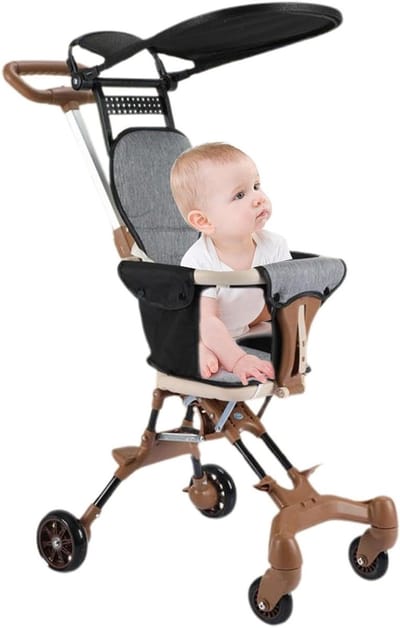 Lichtgewicht peuter kinderwagen - Draagbare buggy - Reizen met kinderen - Compact opvouwbaar - 42 x 17 x 47 cm