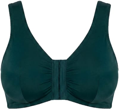 Ulla Popken - Dames - Bustier borstvoedingsbeha voorsluiting - Middernacht groen - Maat 95D