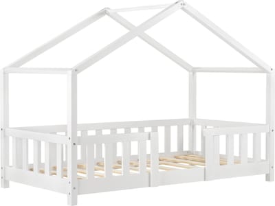 Kinderbed Treviolo huisbed 80x160 cm wit [en.casa]