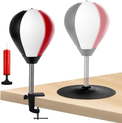 Professionele Tafel Bokszak met Klem en Zuignap - Ideaal voor Thuis en Kantoor, Geschikt voor Kinderen en Volwassenen, Perfect voor Stressverlichting en Training