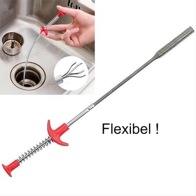 *** Flexibele Ontstopper voor afvoer gootsteen en riool - Haren Verstopping Verwijderaar - van Heble® ***