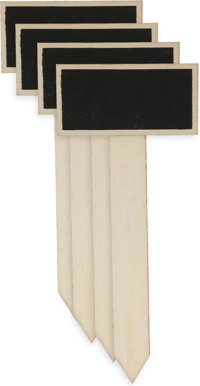 Cepewa Plantenstekers - 4x stuks - plantenlabels krijtbordjes op prik stokjes - 21 cm - Moestuin labels