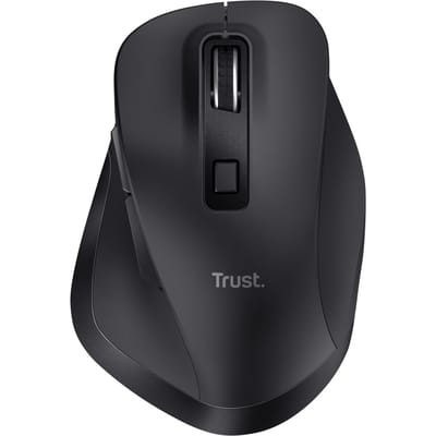 Trust Fyda - Draadloze Muis met USB-ontvanger &amp; Bluetooth - Comfortabele grip - Oplaadbaar - Zwart