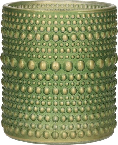 Countryfield Luxe theelichthouder - Aurora - glas - olijfgroen/goud - D7 x H8 cm