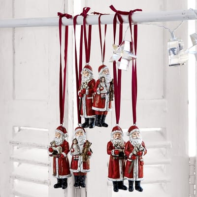 LOBERON Kerstman set van 6 Corvin rood