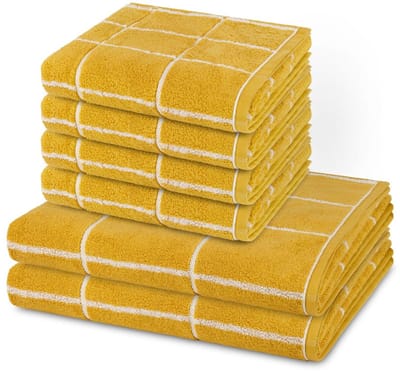 Ross Sonstiges 4 X handdoek 2 X douchehanddoek - in set 6 pack Sensual Skin Karo
